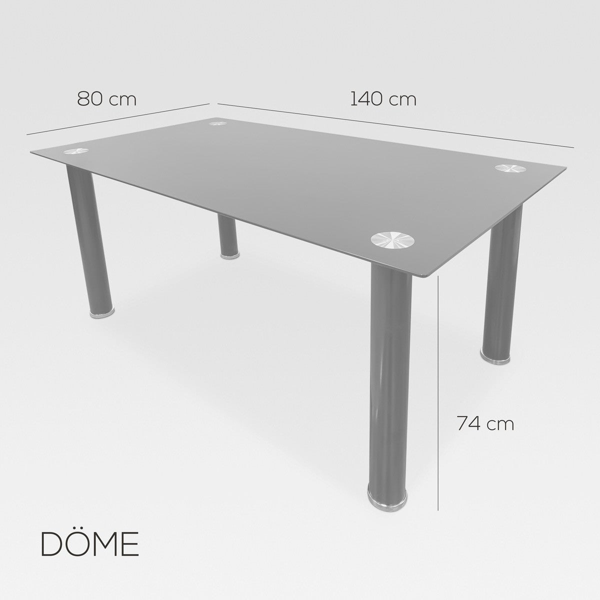 Mesa Comedor o Estudio de Cristal Döme
