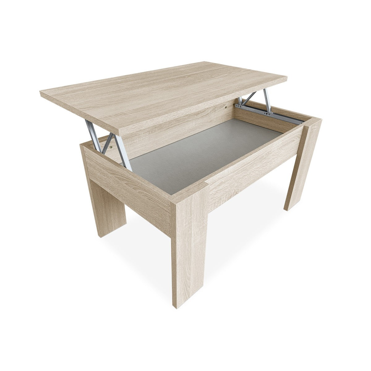Mesa Centro Elevable De Madera