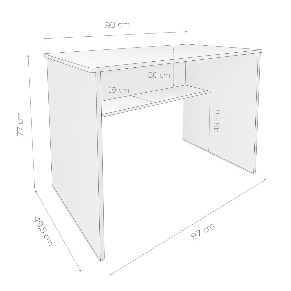Mesa Escritorio Fijo