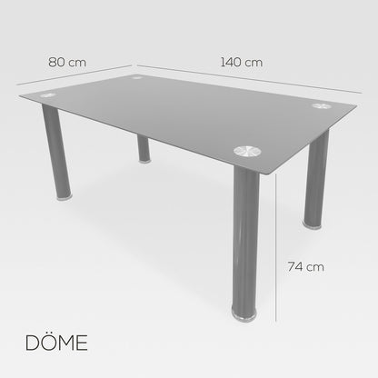 Pack de Mesa comedor + 6 Sillas Tapizadas en Polipiel