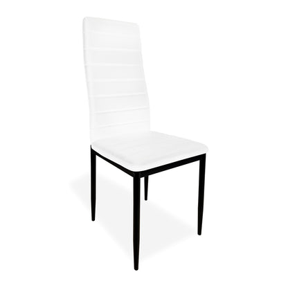 Pack de Mesa comedor + 6 Sillas Tapizadas en Polipiel