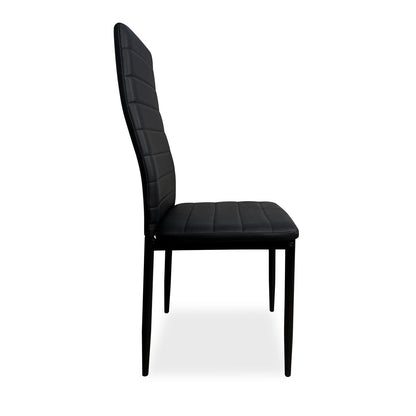 Pack de Mesa comedor + 6 Sillas Tapizadas en Polipiel