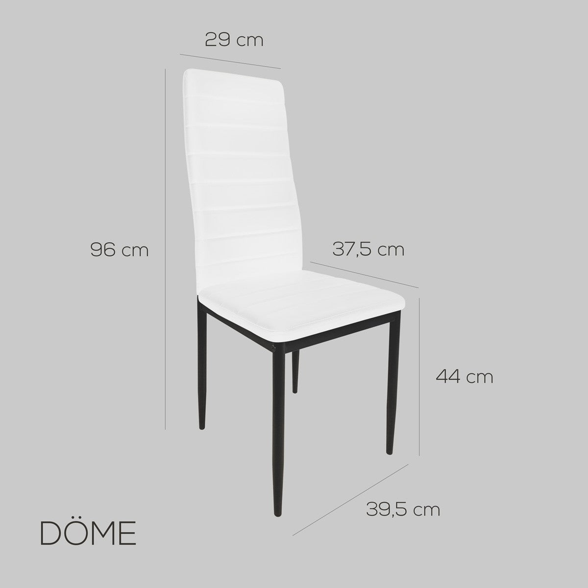 Pack de Mesa comedor + 6 Sillas Tapizadas en Polipiel