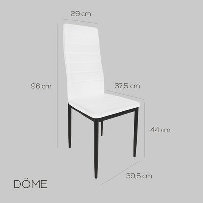 Pack de Mesa comedor + 6 Sillas Tapizadas en Polipiel
