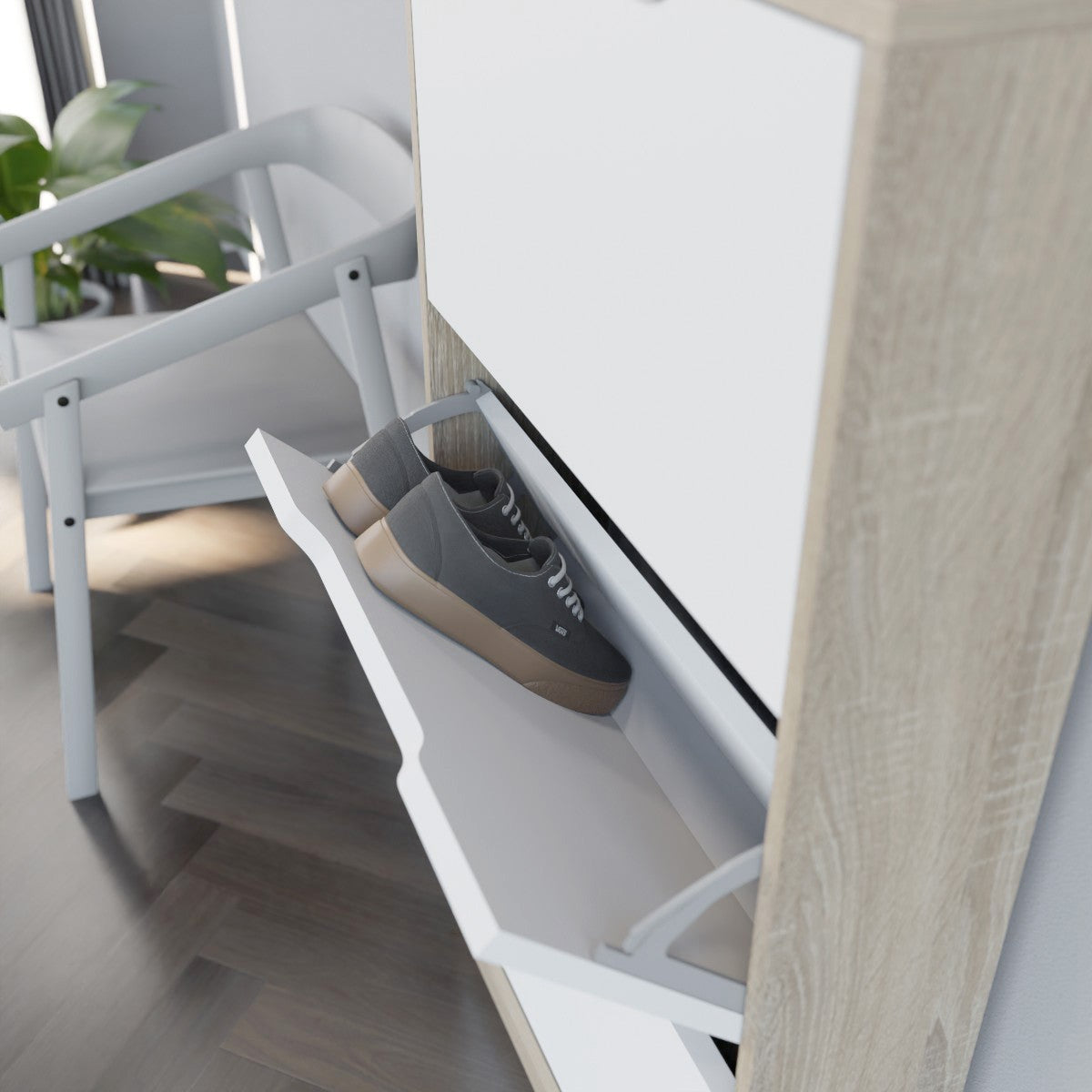 Zapatero Ayen de  Madera con 3 Puertas